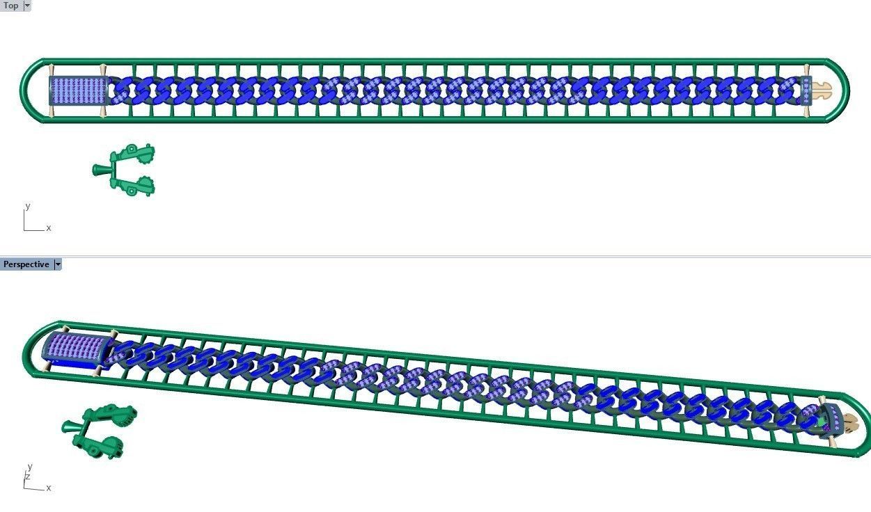CUBAN LINK CHAIN - 200 PIECES READY FOR PRINT 3D print model_60