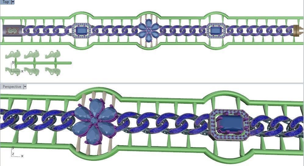 CUBAN LINK CHAIN - 200 PIECES READY FOR PRINT 3D print model_38