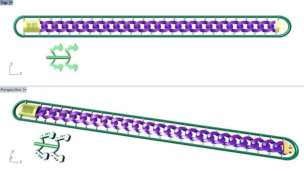 CUBAN LINK CHAIN - 200 PIECES READY FOR PRINT 3D print model_87