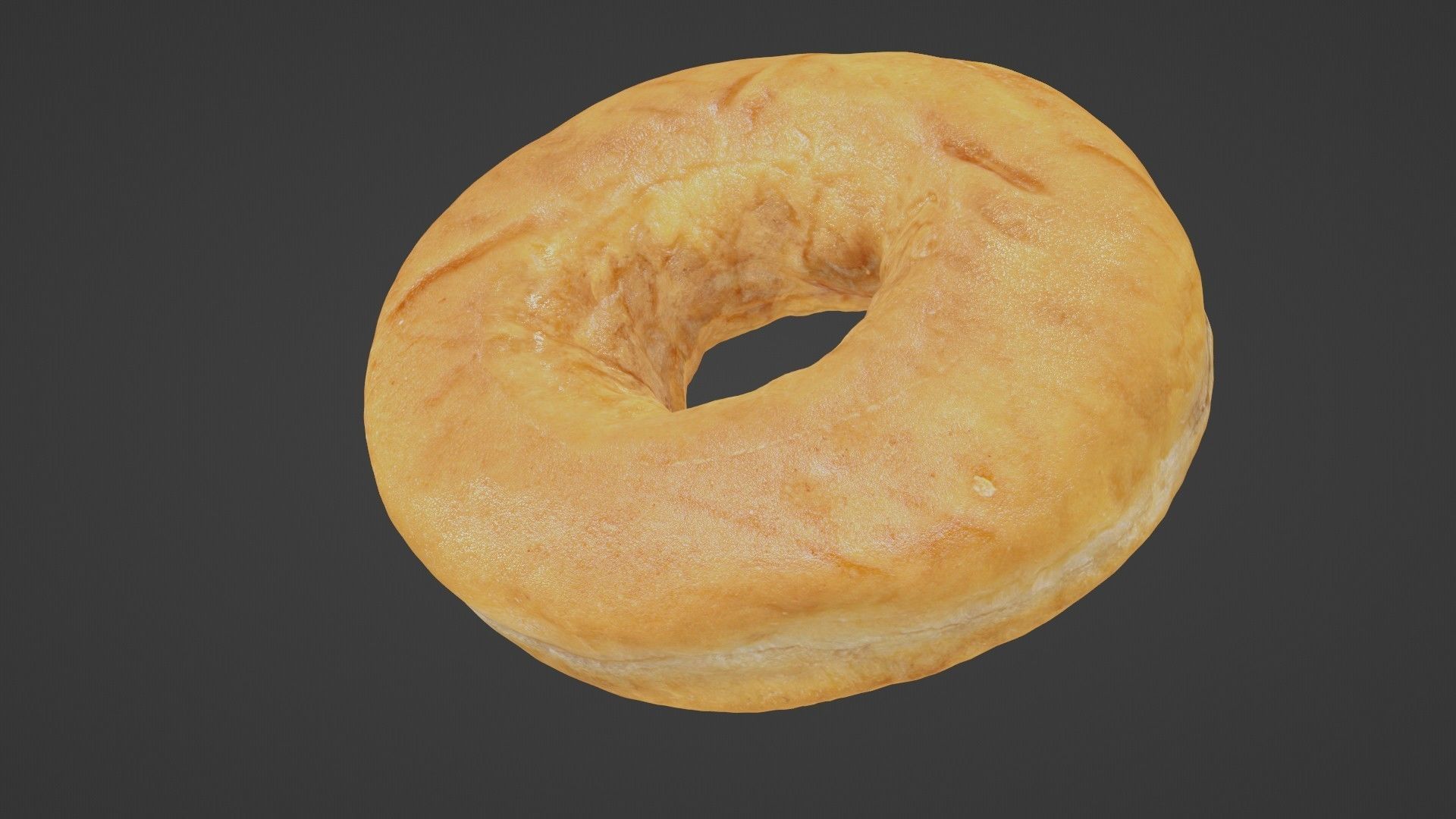 Pure 3D Glazed Scanned Donut Low-poly 3D model_13