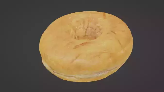 Pure 3D Glazed Scanned Donut Low-poly 3D model