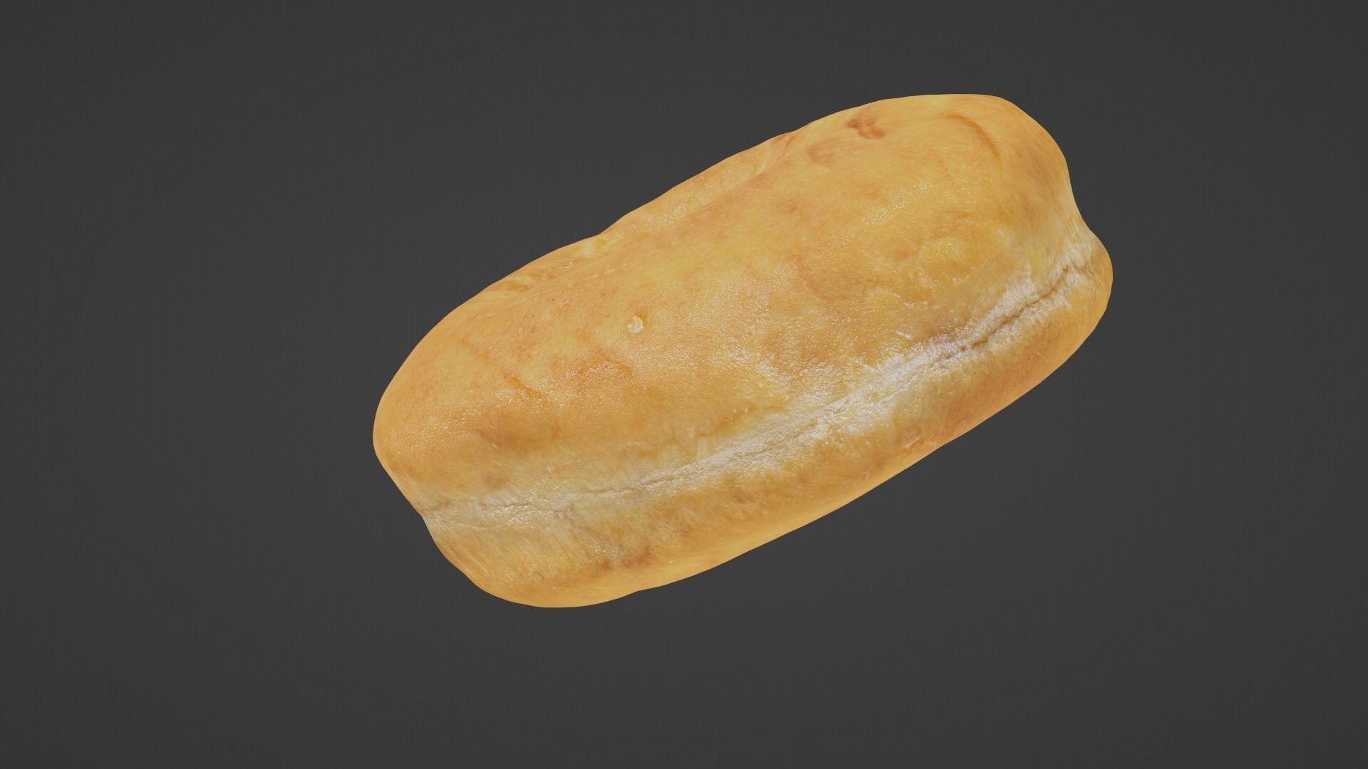 Pure 3D Glazed Scanned Donut Low-poly 3D model_10