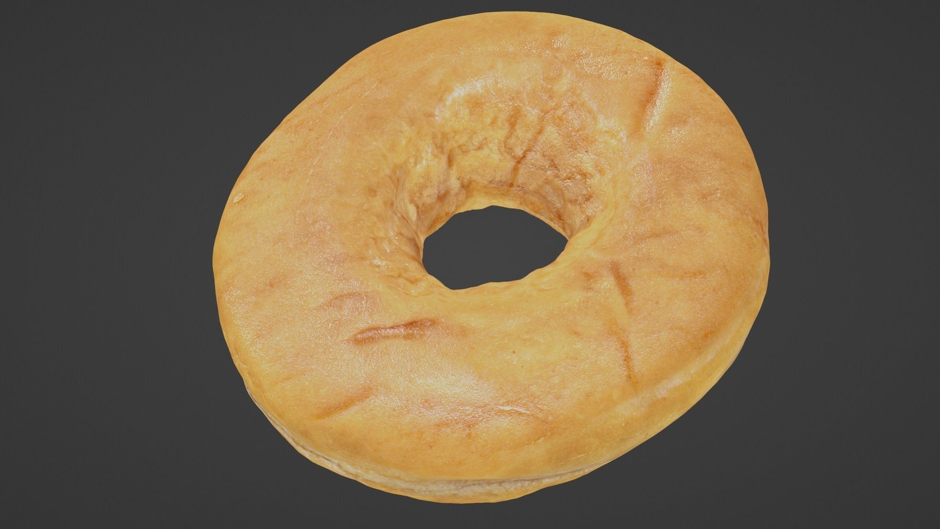 Pure 3D Glazed Scanned Donut Low-poly 3D model_42