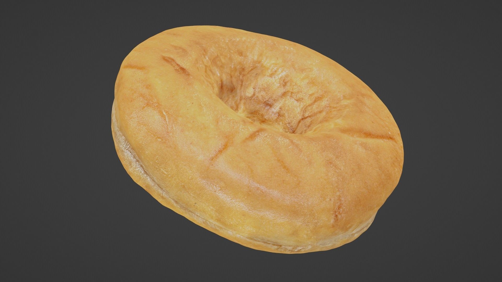Pure 3D Glazed Scanned Donut Low-poly 3D model_34