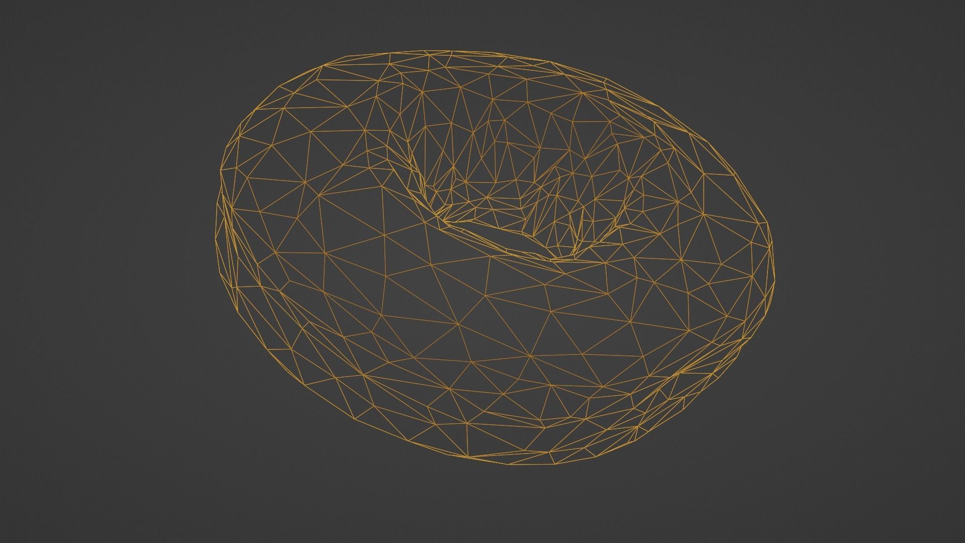 Pure 3D Glazed Scanned Donut Low-poly 3D model_56