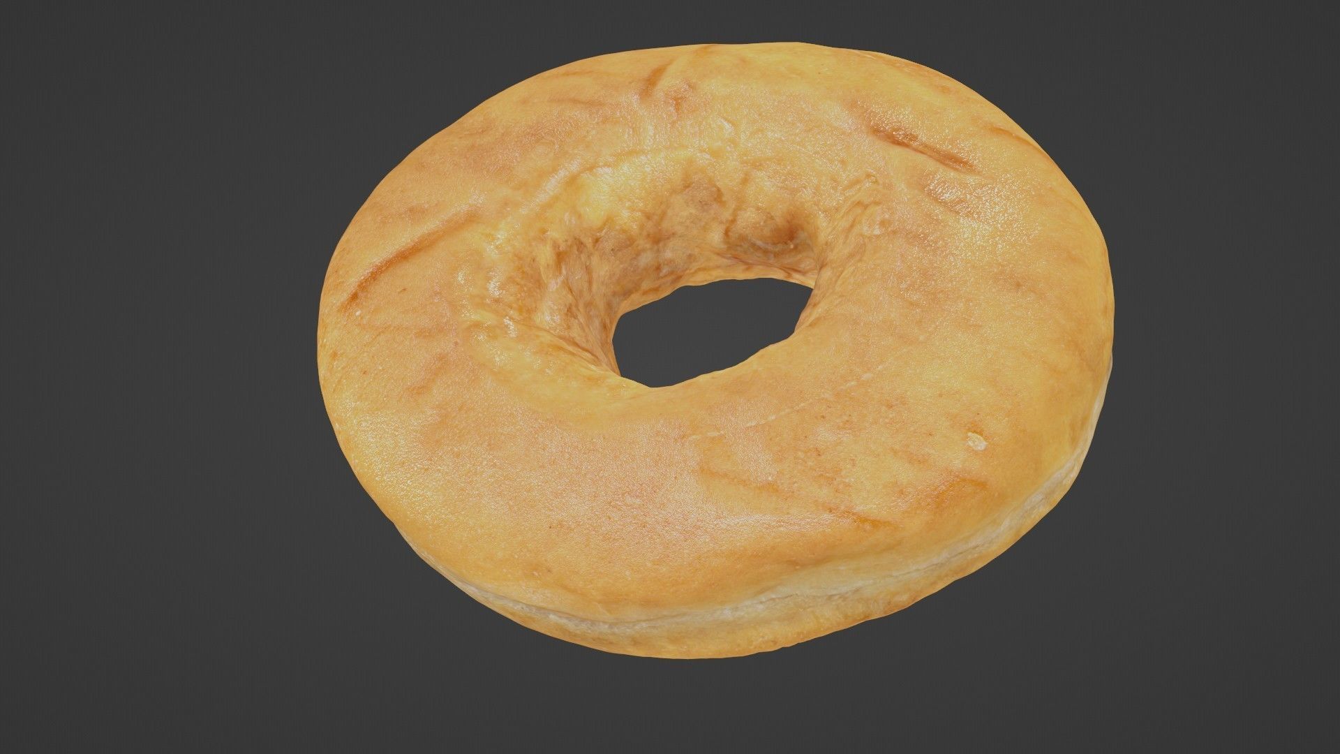 Pure 3D Glazed Scanned Donut Low-poly 3D model_14