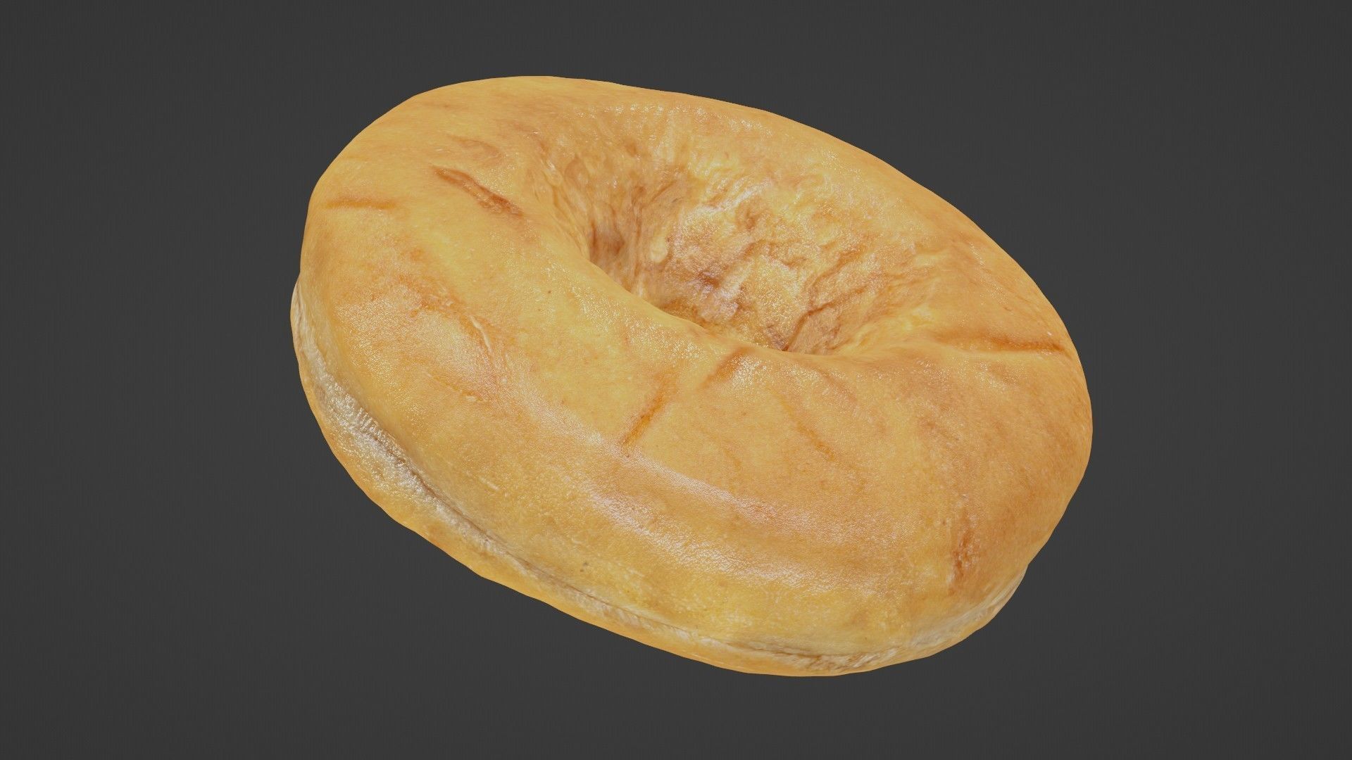 Pure 3D Glazed Scanned Donut Low-poly 3D model_35