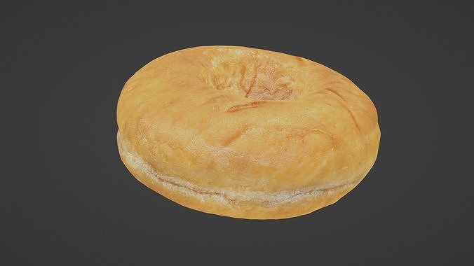 Pure 3D Glazed Scanned Donut Low-poly 3D model 3