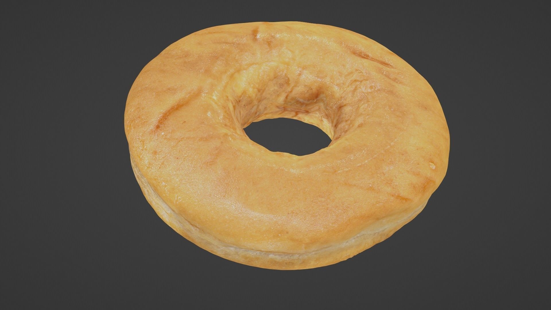 Pure 3D Glazed Scanned Donut Low-poly 3D model_16