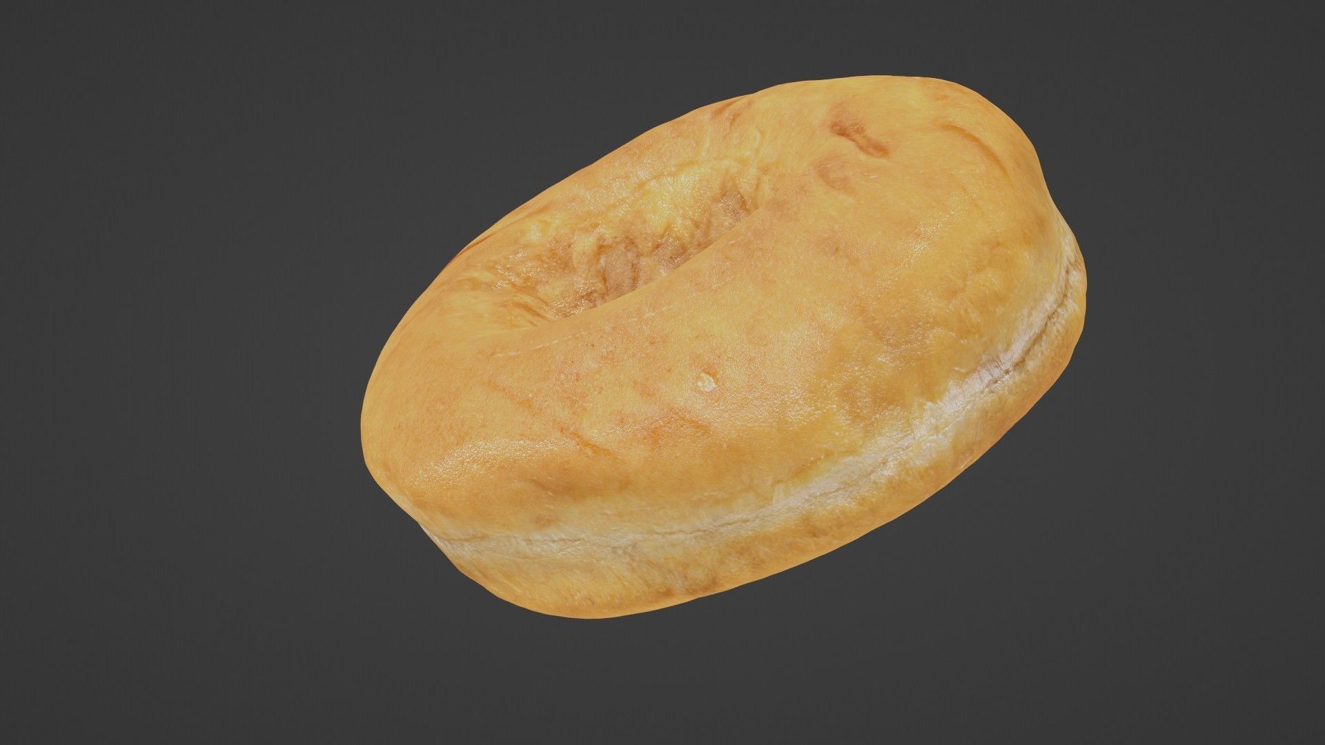 Pure 3D Glazed Scanned Donut Low-poly 3D model_11