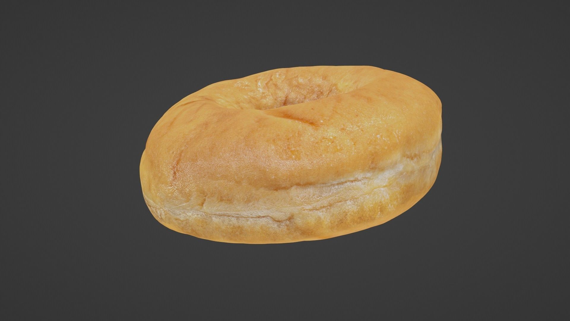Pure 3D Glazed Scanned Donut Low-poly 3D model_26