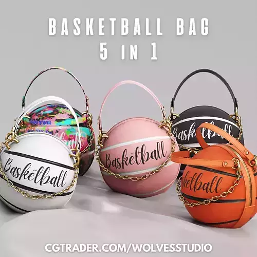 Basketball Bag BUNDLE - Handbag - Womens Bag  Low-poly 3D model