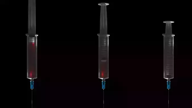 Rigged Syringe 3D model
