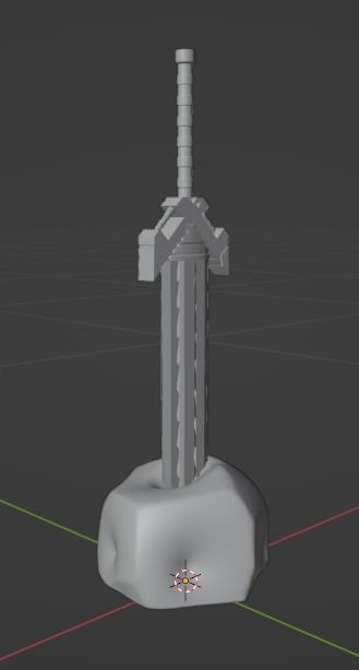 Victorious Greyman Sword in Stone - STL for Print 3D print model_2