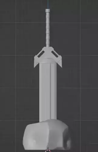 Victorious Greyman Sword in Stone - STL for Print 3D print model