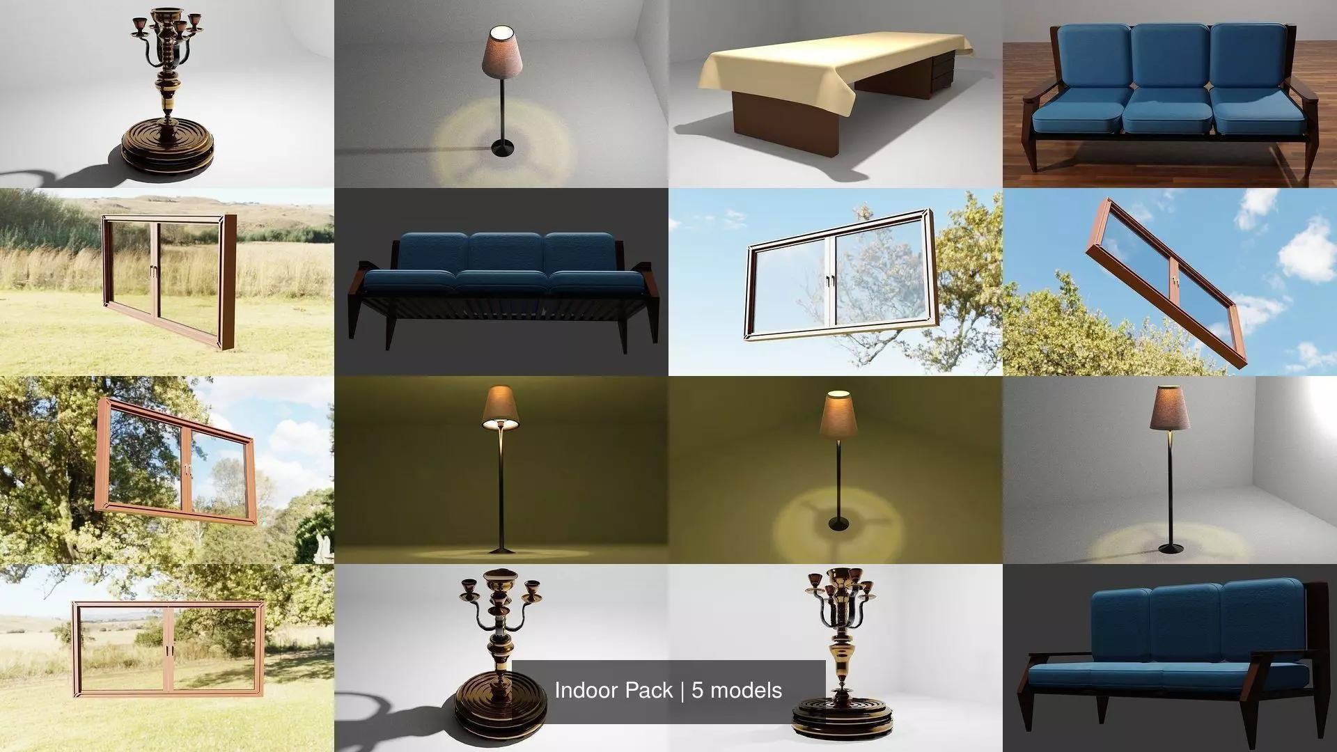 Indoor Room Pack 3D Model Collection_0