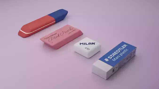 Erasers 3D model free VR / AR / low-poly 3D model | CGTrader
