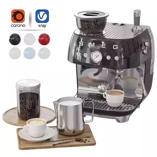 SMEG Manual Espresso Coffee Machine  3D model