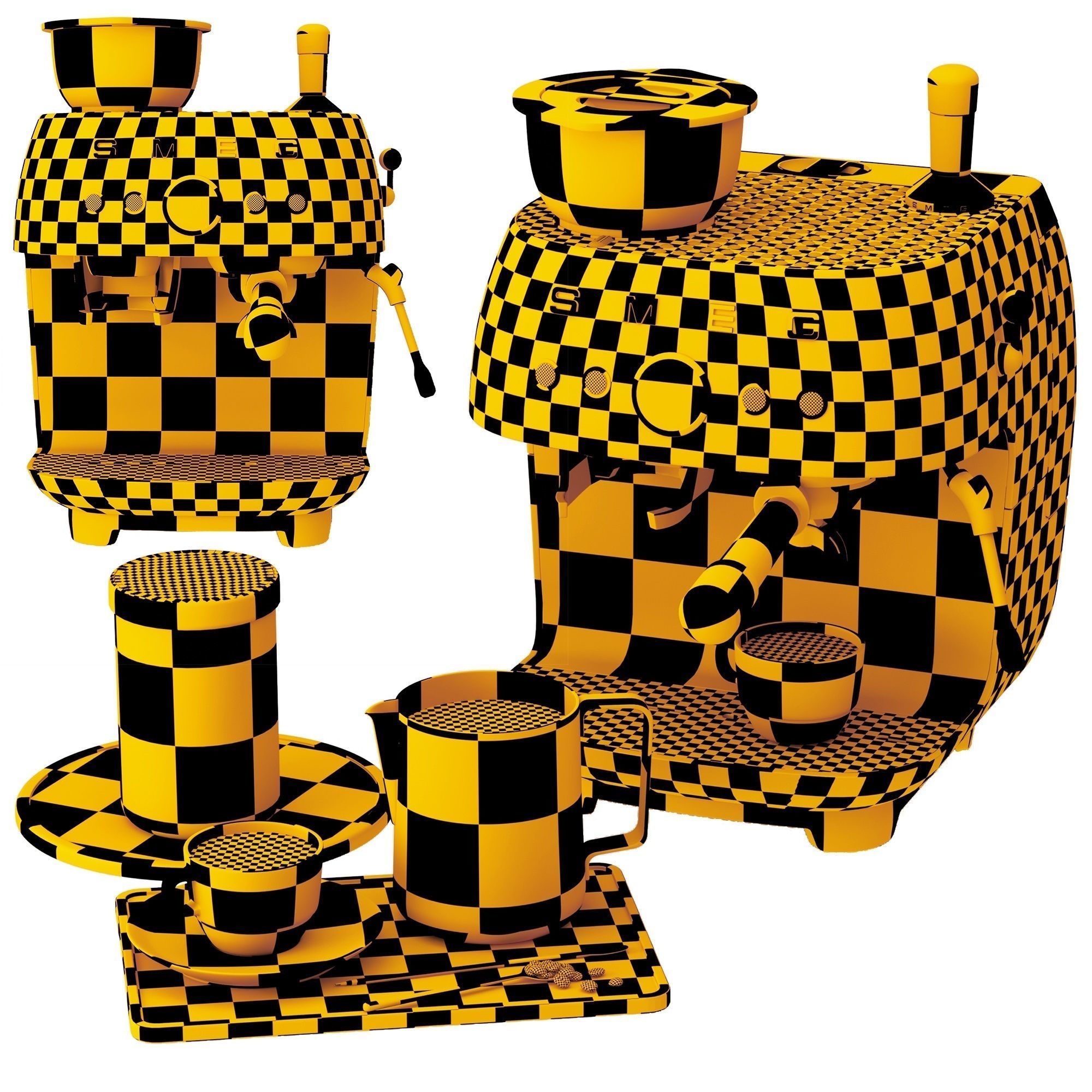 SMEG Manual Espresso Coffee Machine  3D model_5