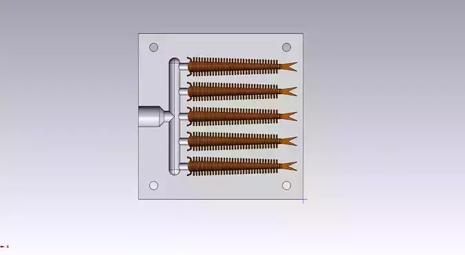 SAND WORM LURES MOLD 3D FILE STEP AND STL V2