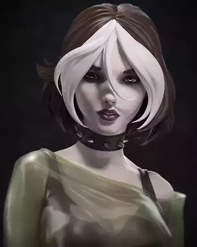 Rogue - Xmen Evolution 3D Print 3D print model