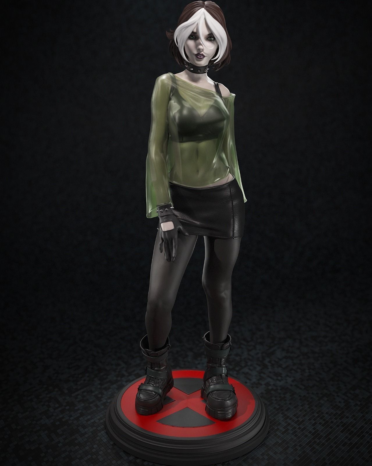 Rogue - Xmen Evolution 3D Print 3D print model_3
