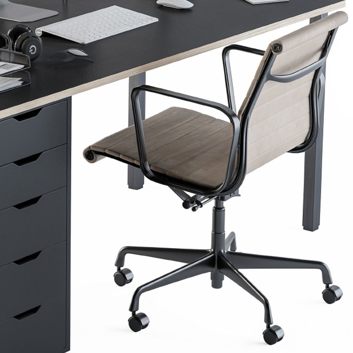 Office Set 01 3D model_2