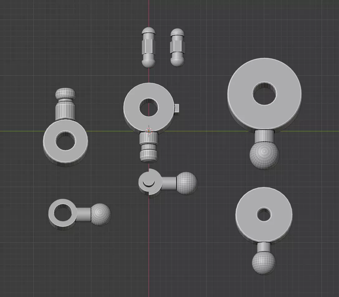 Replacement joints for Rockin Action Rockman figures Free 3D print model