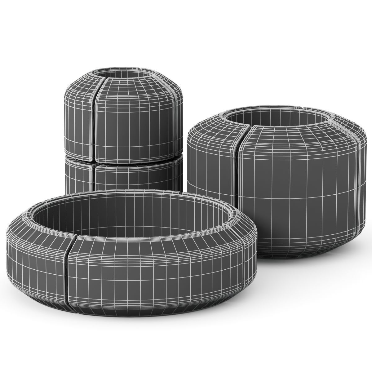  Composition bowl Vases 3D model_5