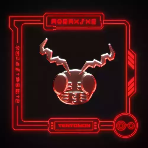 Tentomon Badge Keychain 3D print model