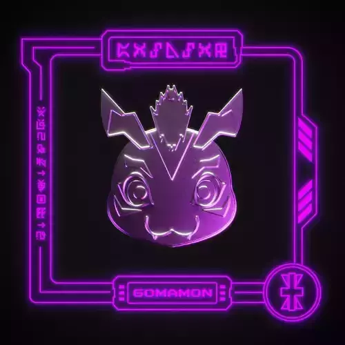 Gomamon Badge Keychain