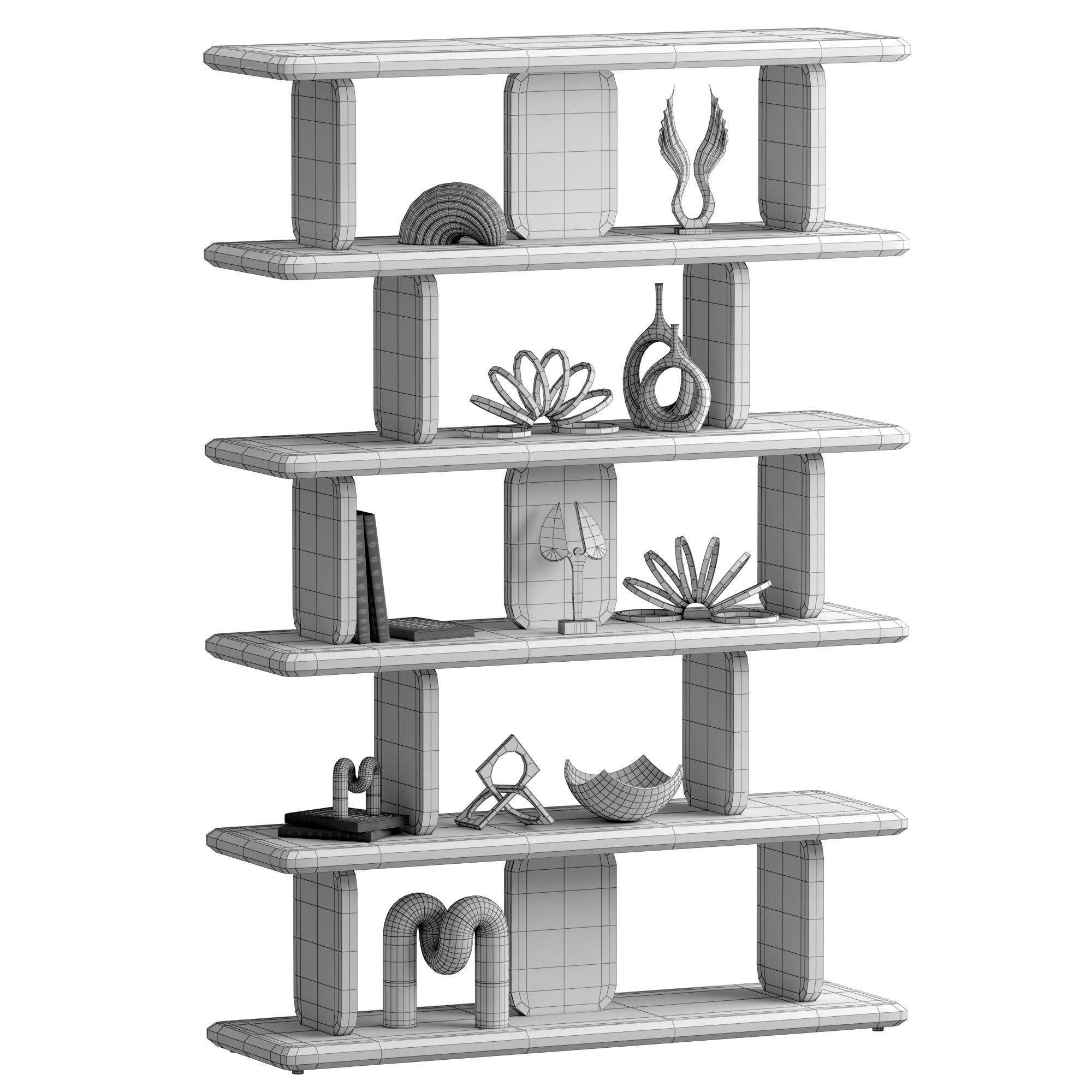 Shelving unit Nera 3D model_4