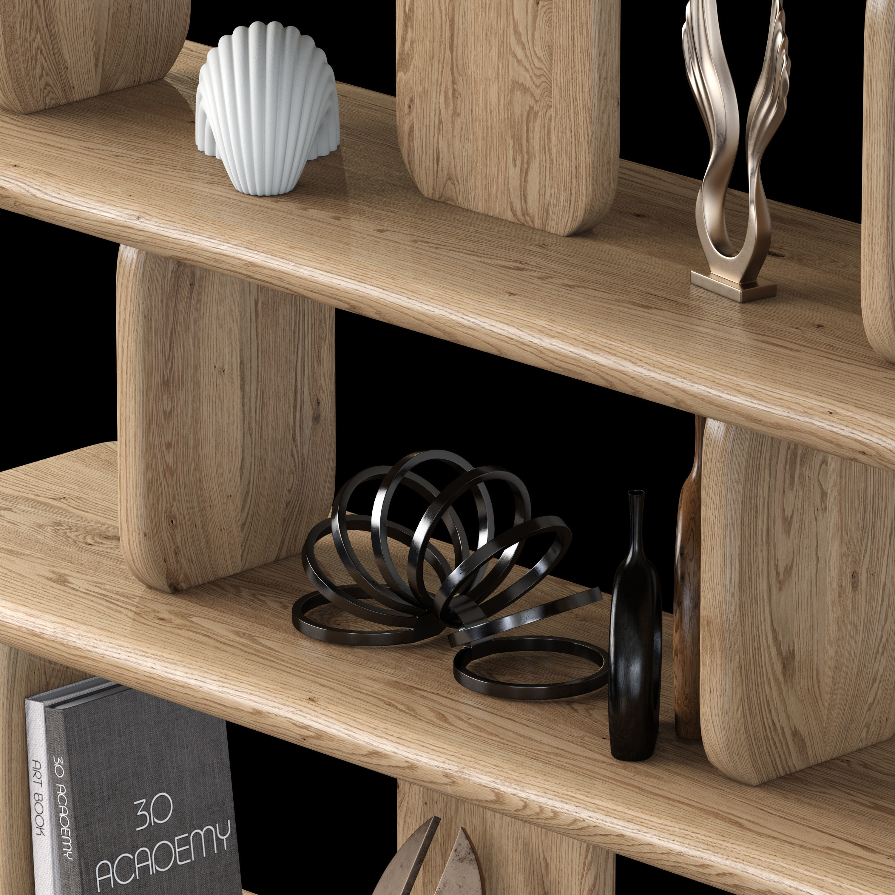 Shelving unit Nera 3D model_3