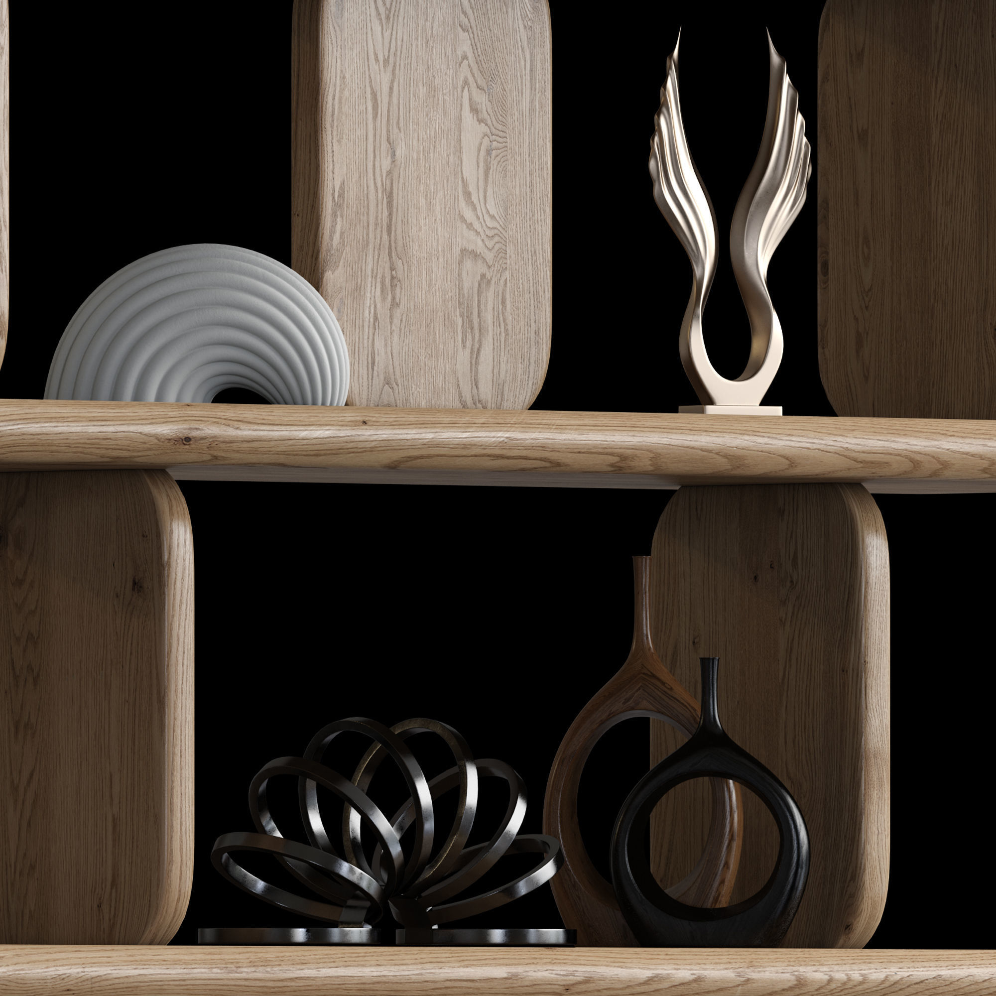 Shelving unit Nera 3D model_7