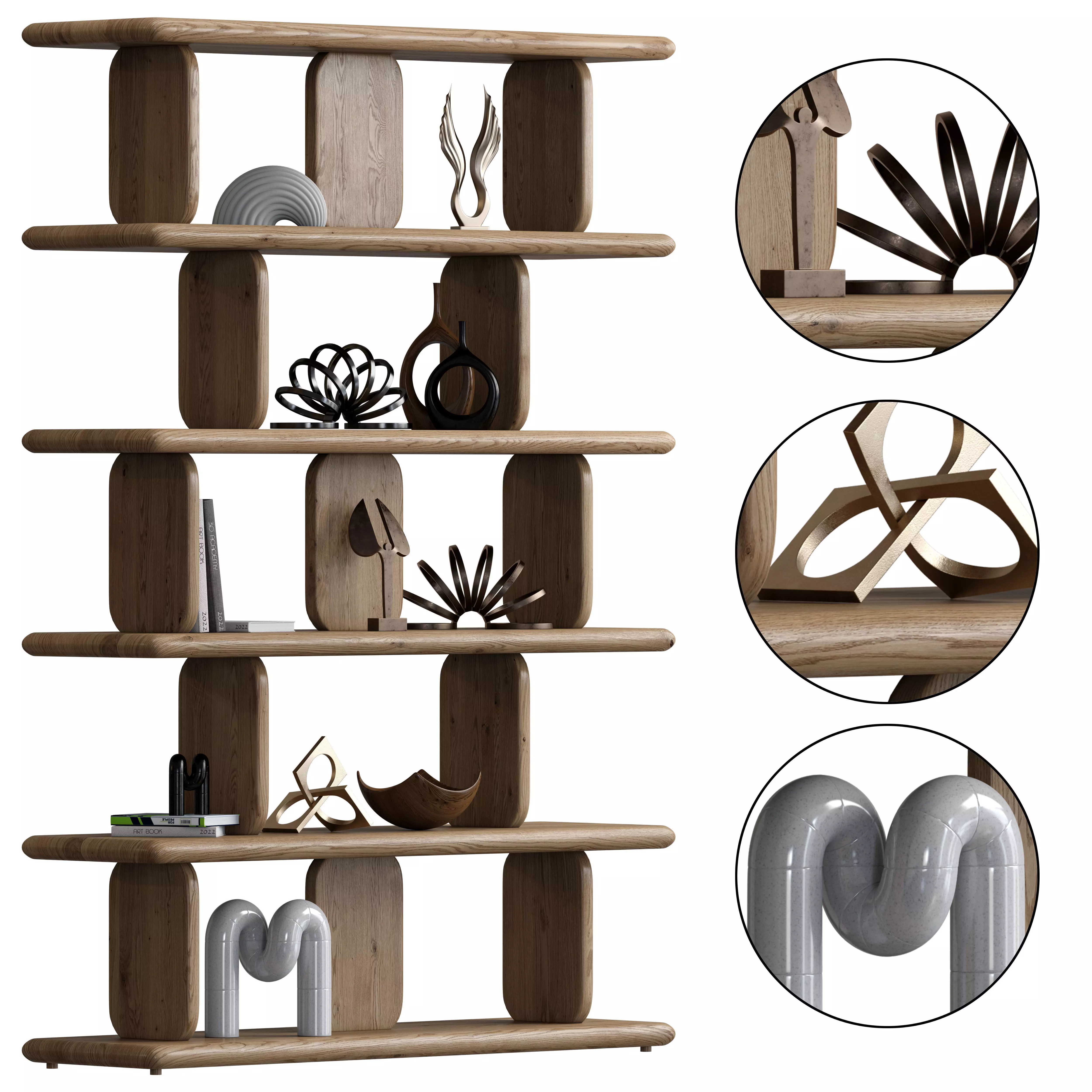 Shelving unit Nera 3D model_0