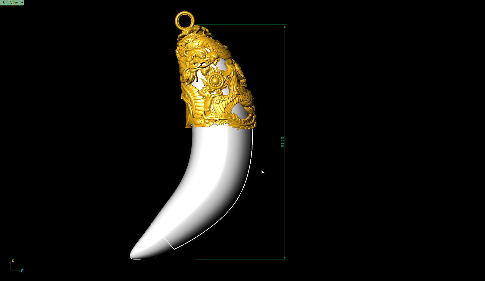 Dragon fangs 3D print model_2