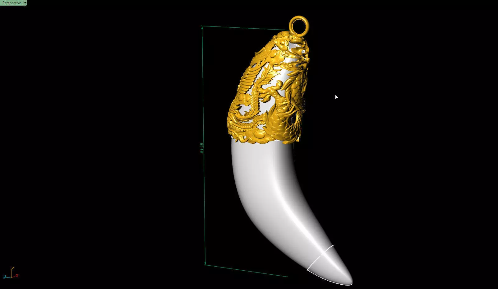 Dragon fangs 3D print model_0