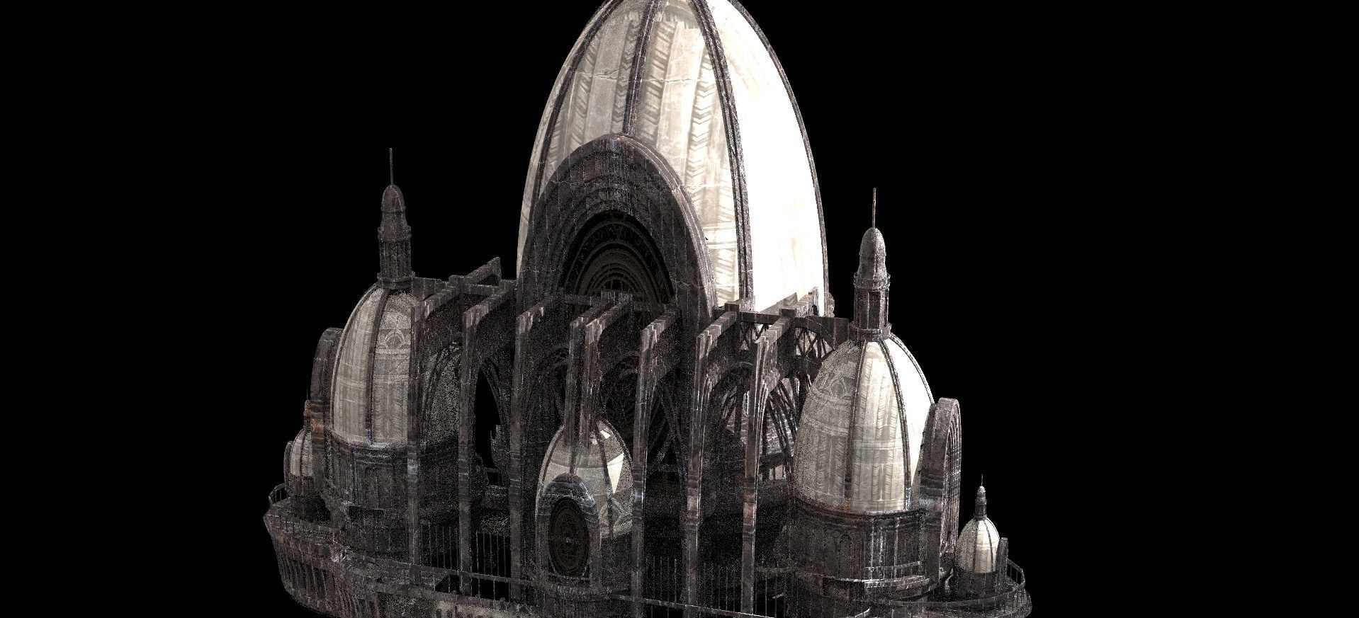 Steam punk cathedral Dragon lineage 1 3D model_1