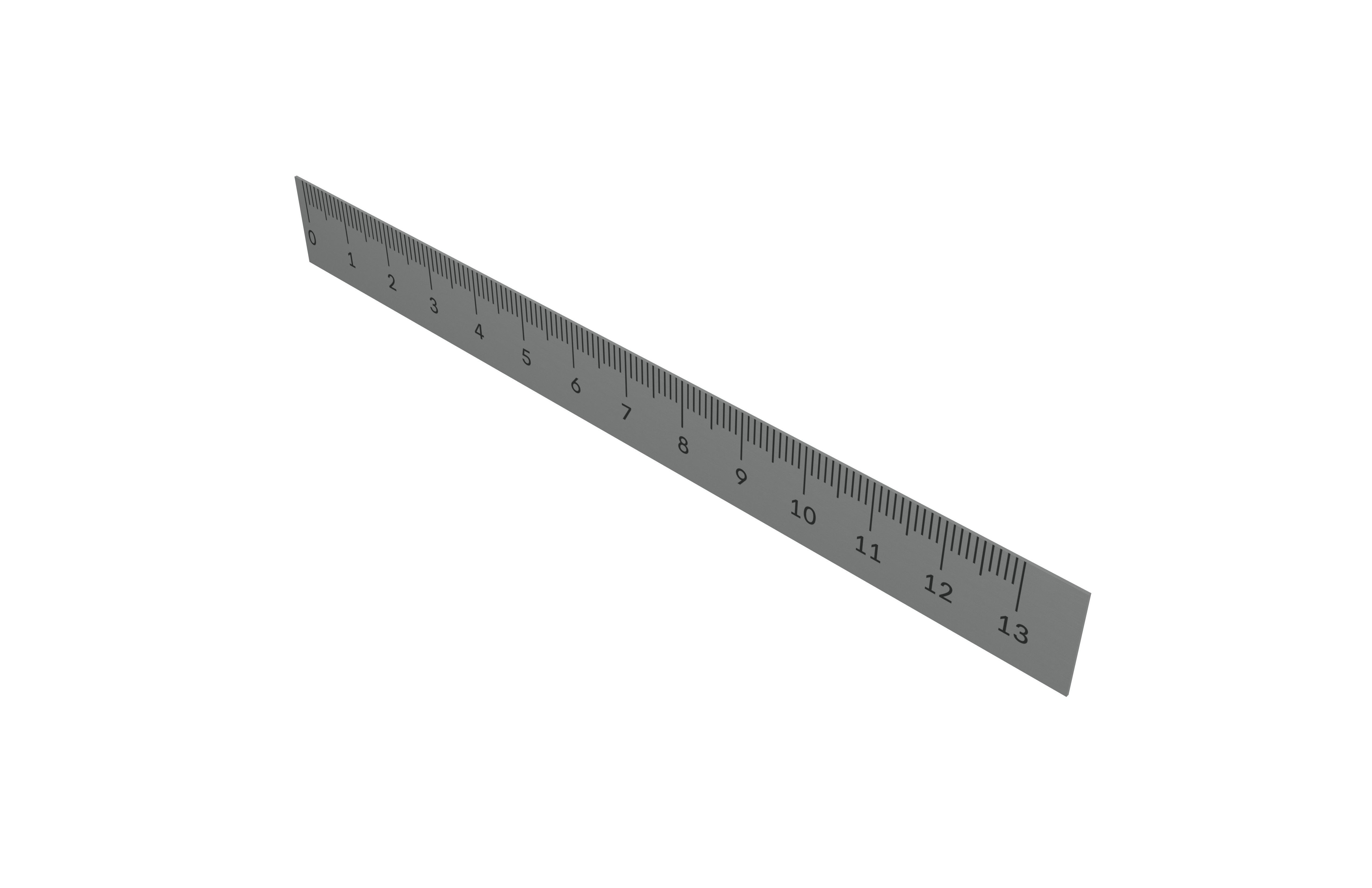 Ruler V1 001 Low-poly 3D model_1