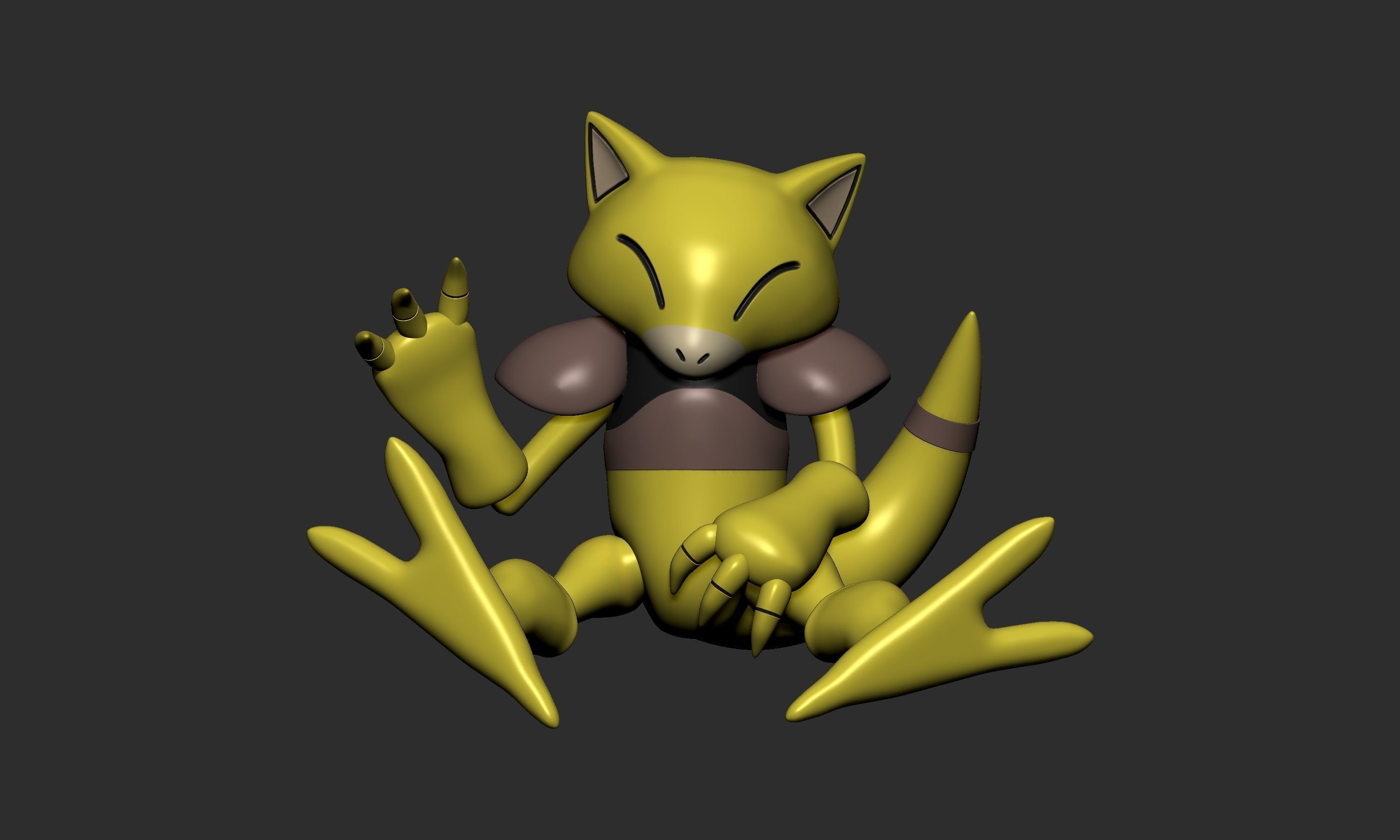 Pokemon - Abra with 2 poses 3D print model_1