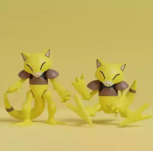 Pokemon - Abra with 2 poses