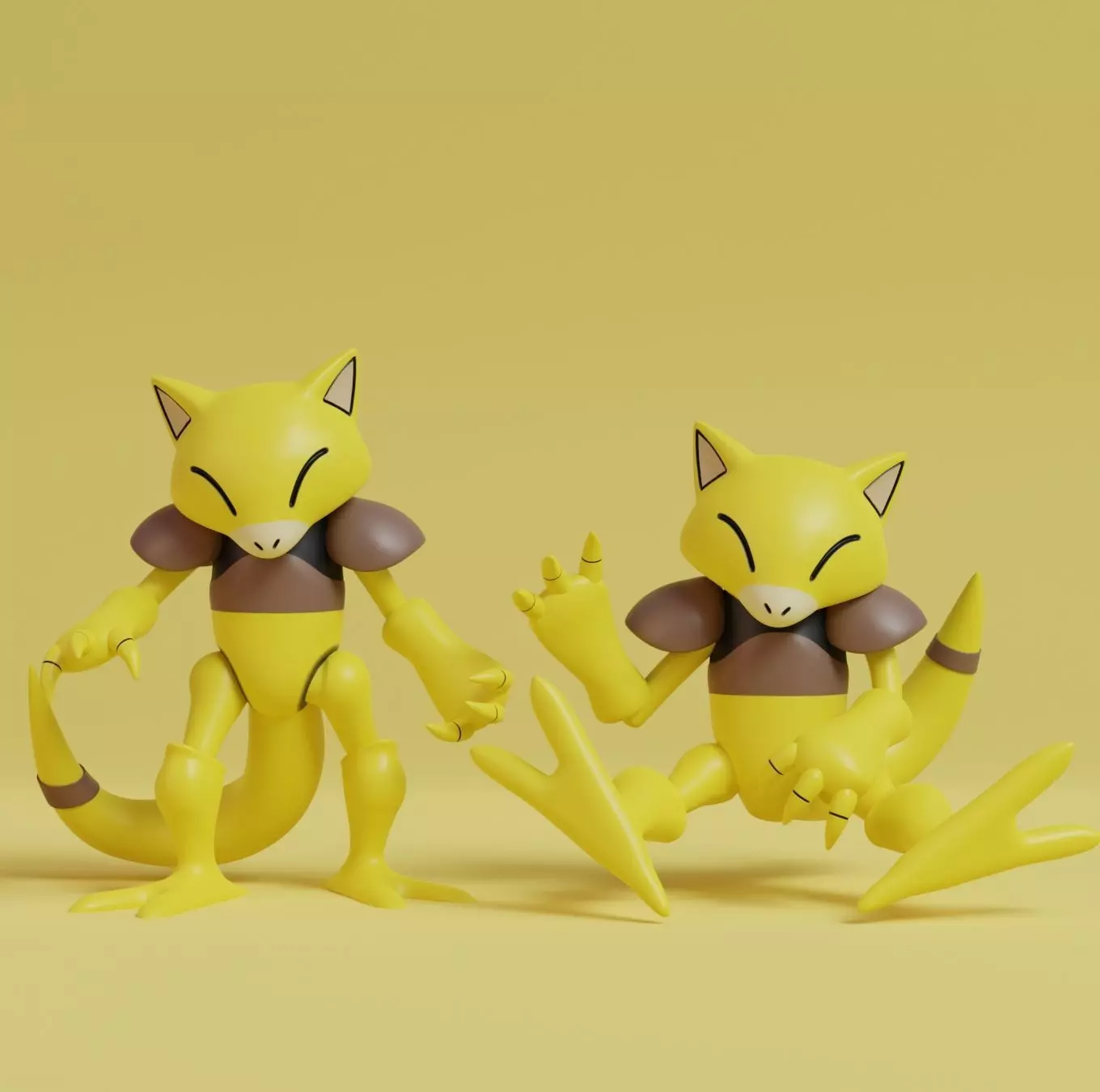 Pokemon - Abra with 2 poses 3D print model_0