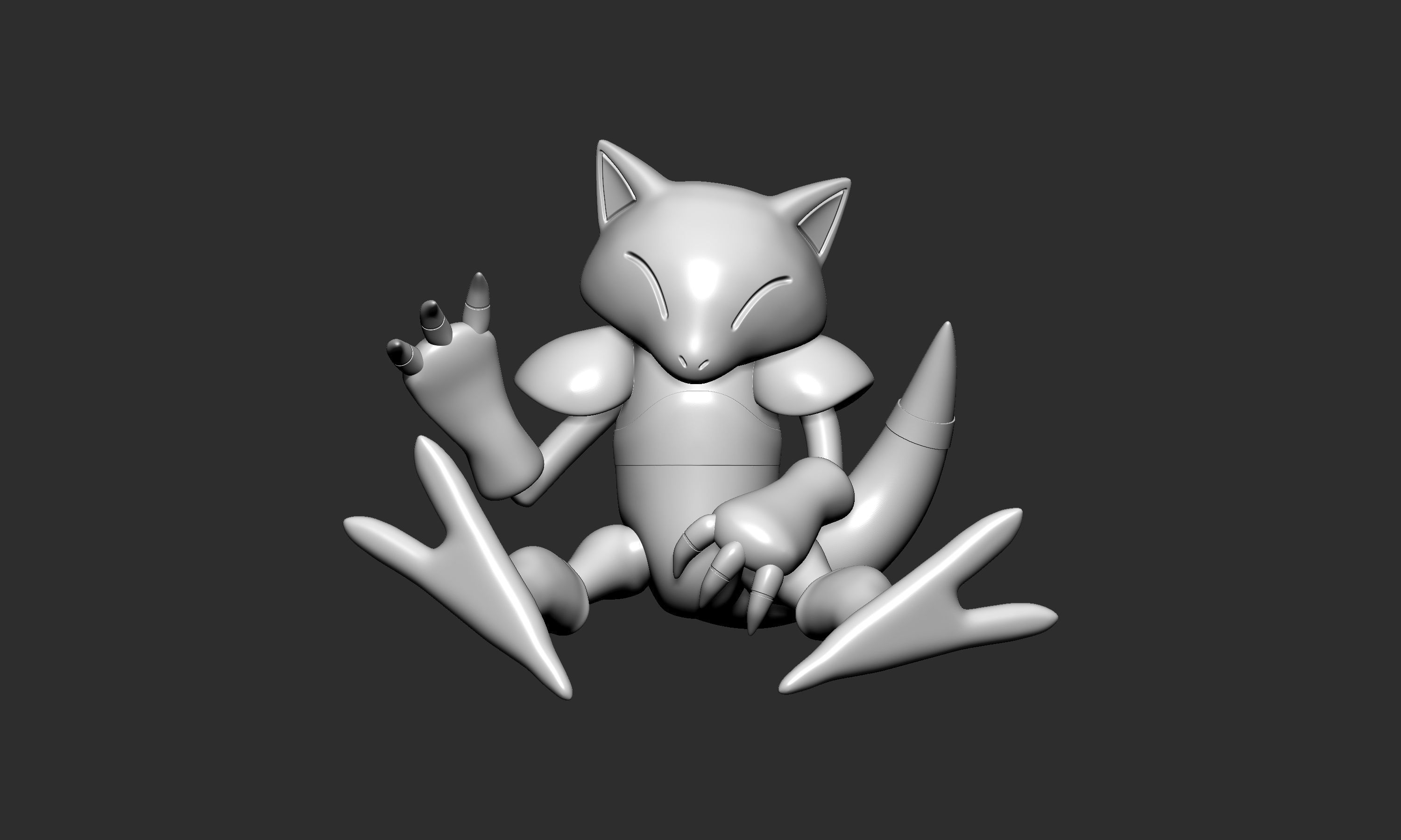 Pokemon - Abra with 2 poses 3D print model_3