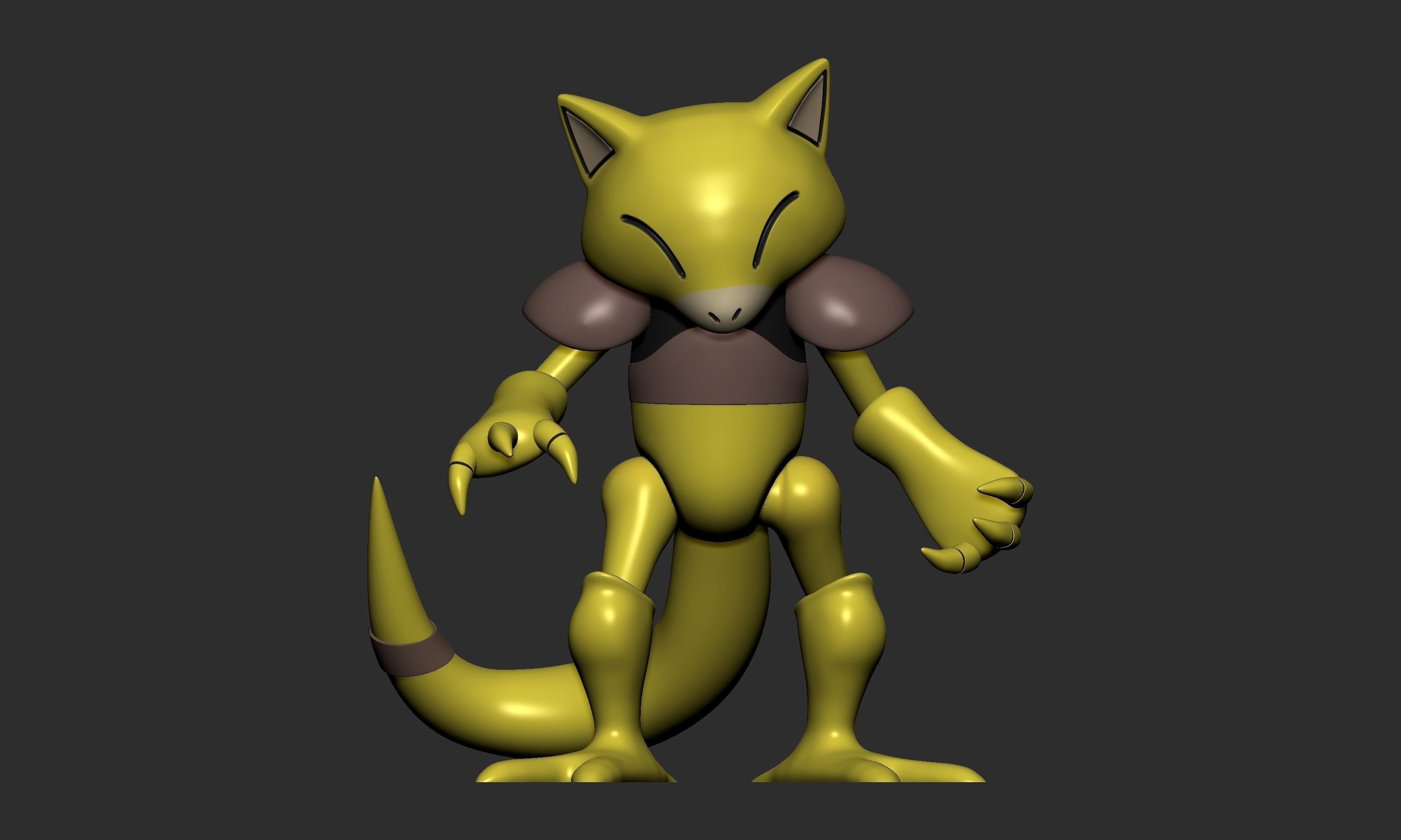 Pokemon - Abra with 2 poses 3D print model_5