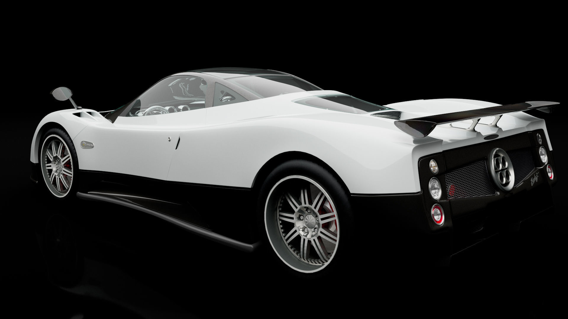 Pagani zonda realistic rendering modeling 3D model_1