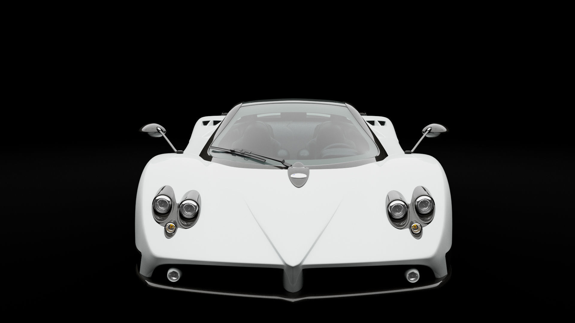 Pagani zonda realistic rendering modeling 3D model_3