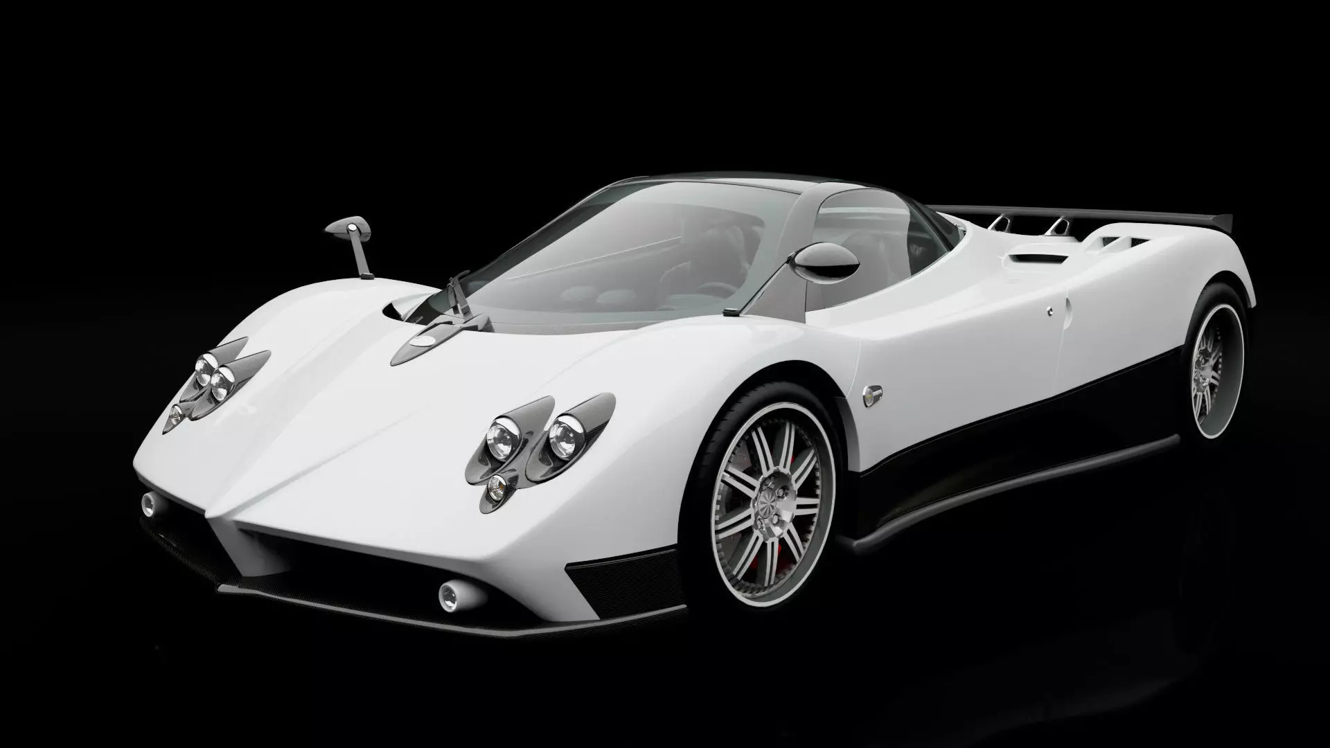 Pagani zonda realistic rendering modeling 3D model_0