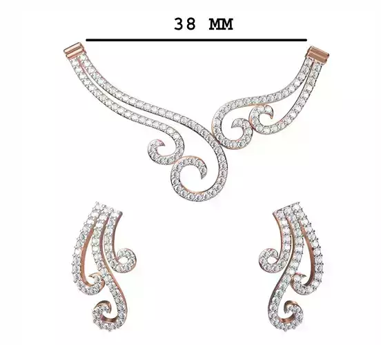 Women Earrings Pendant Set STL JCD Details