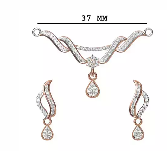 Women Earrings Pendant Set STL JCD Details