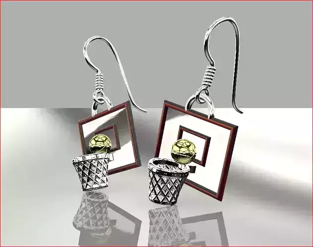 basketball earrings
